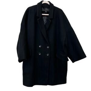 Coach Black Wool-Blend Oversized Coat‎ Size XL NWOT